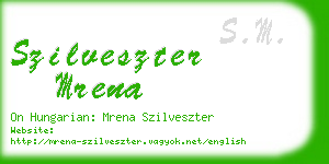 szilveszter mrena business card